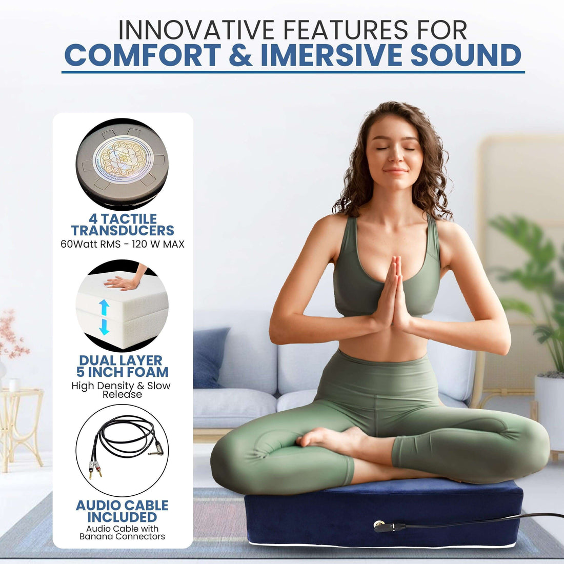 Premium Vibroacoustic Therapy Meditation Cushion Bundle