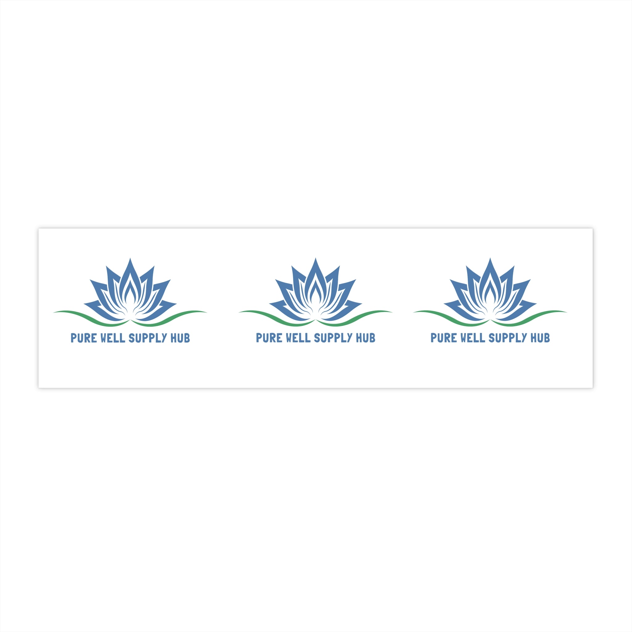 Pure Well Supply Hub Bumper Sticker – Lotus Logo Vinyl Decal (Pack of 3)