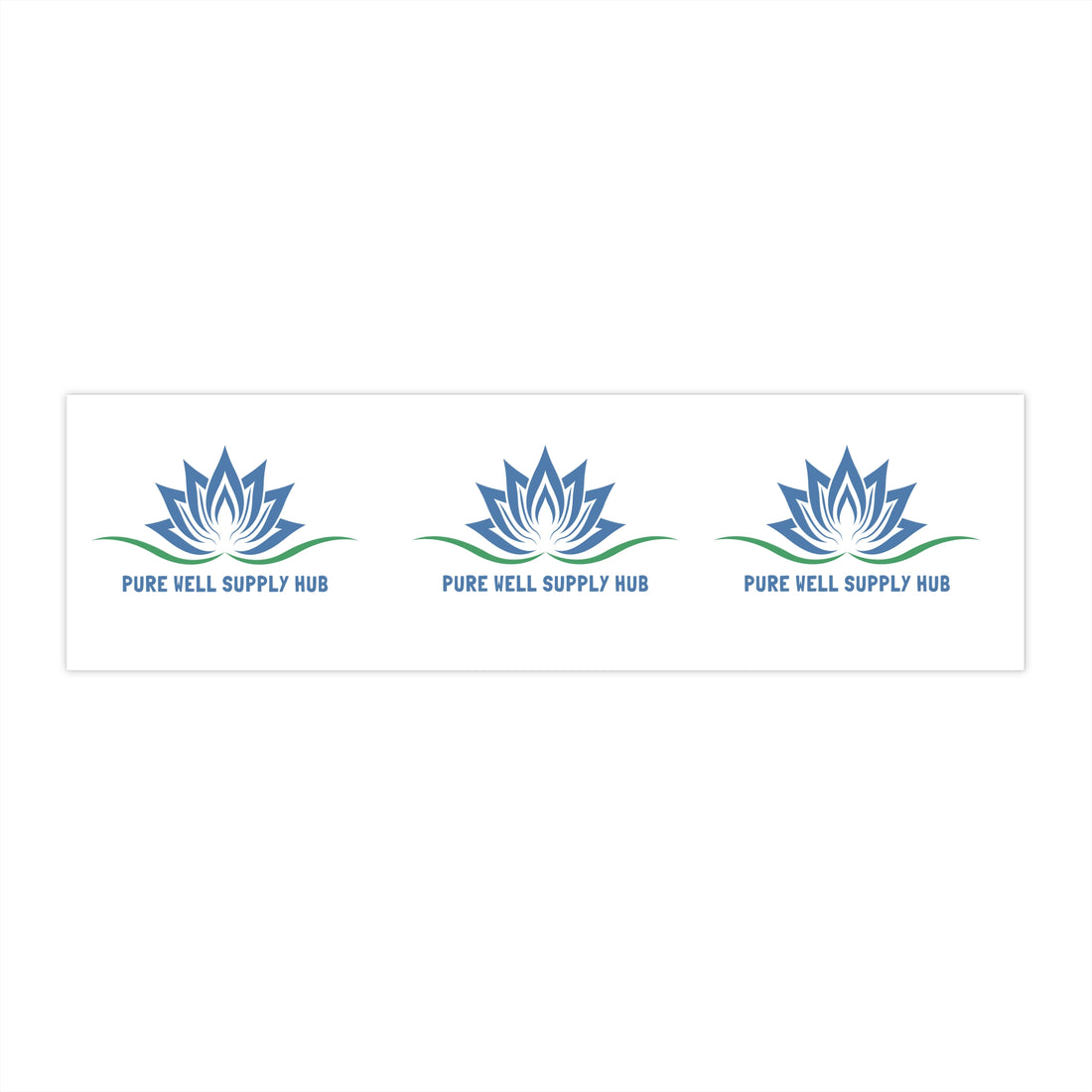 Pure Well Supply Hub Bumper Sticker – Lotus Logo Vinyl Decal (Pack of 3)