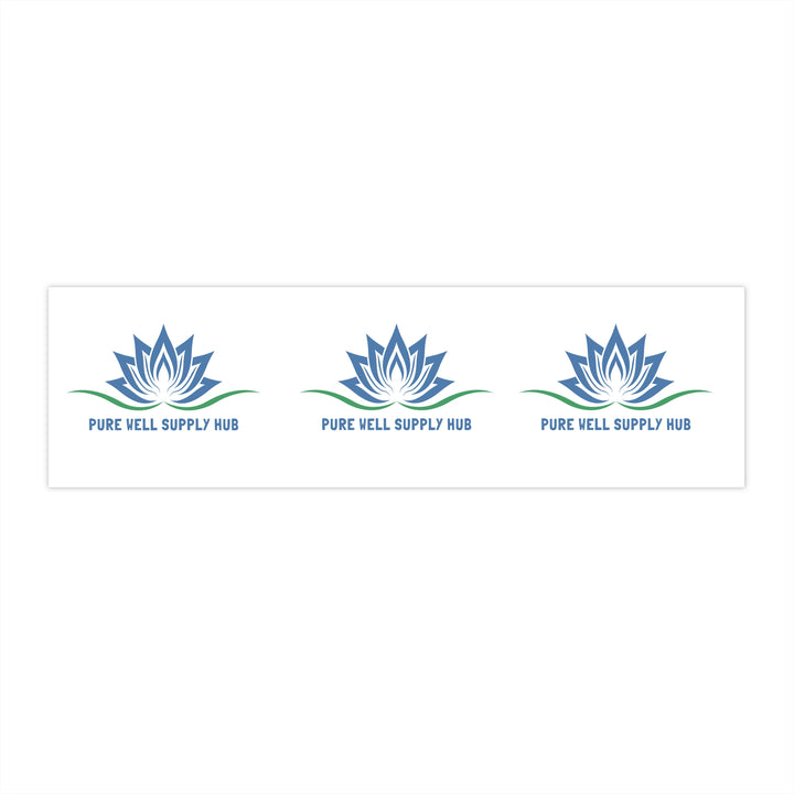 Pure Well Supply Hub Bumper Sticker – Lotus Logo Vinyl Decal (Pack of 3)