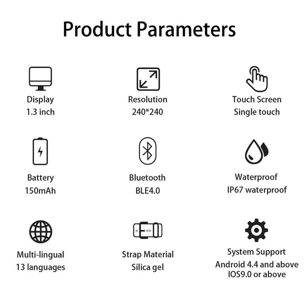 Waterproof Smart Fitness Watch with Health Monitor