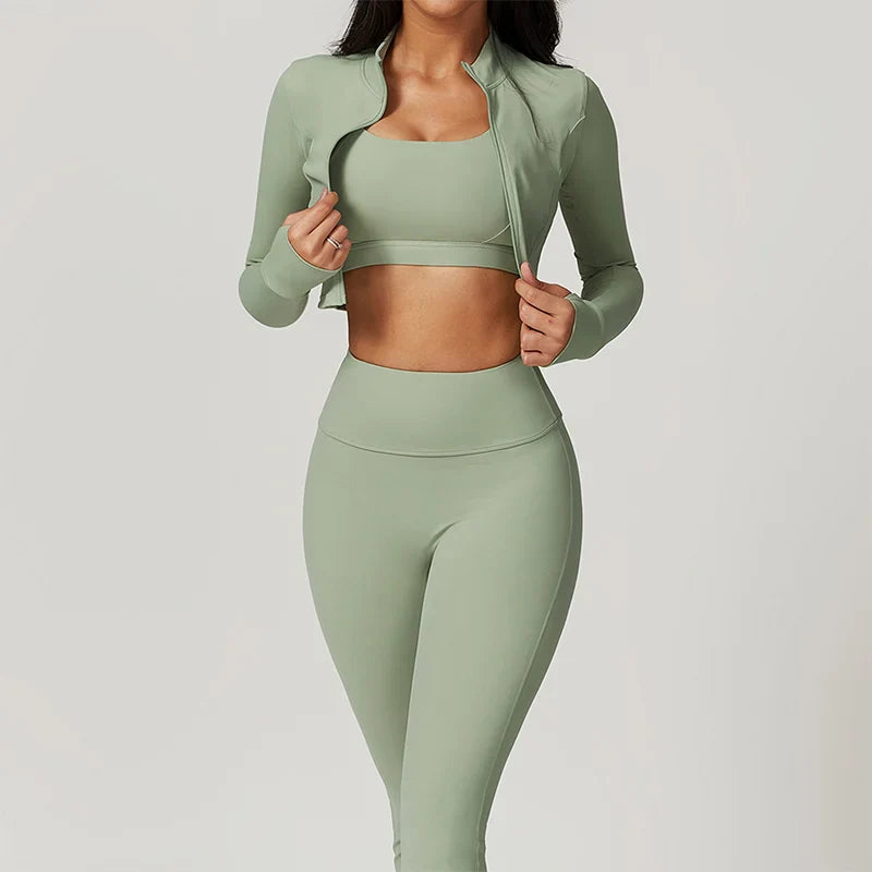 Women's 3-Piece Workout Activewear Set
