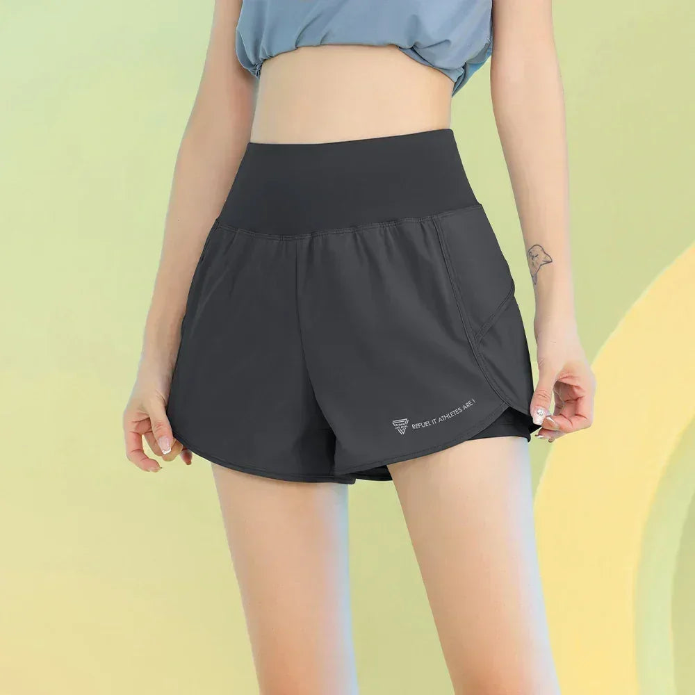 PHIGEER Women's Yoga Workout Shorts with Pocket