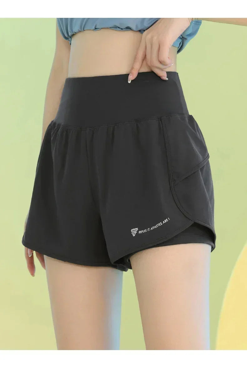 PHIGEER Women's Yoga Workout Shorts with Pocket