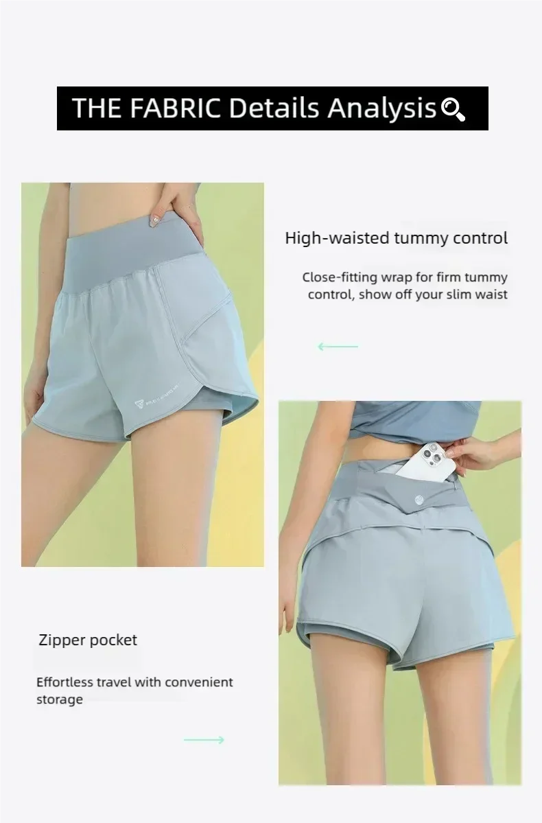 PHIGEER Women's Yoga Workout Shorts with Pocket