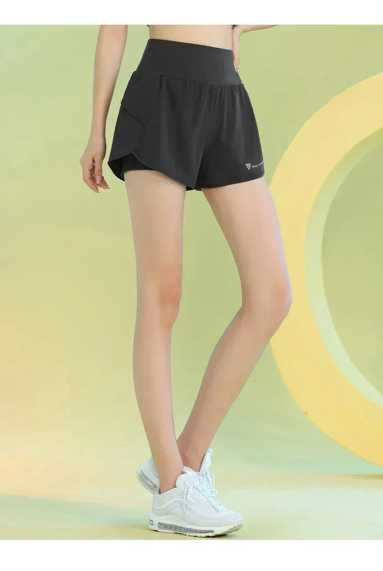 PHIGEER Women's Yoga Workout Shorts with Pocket
