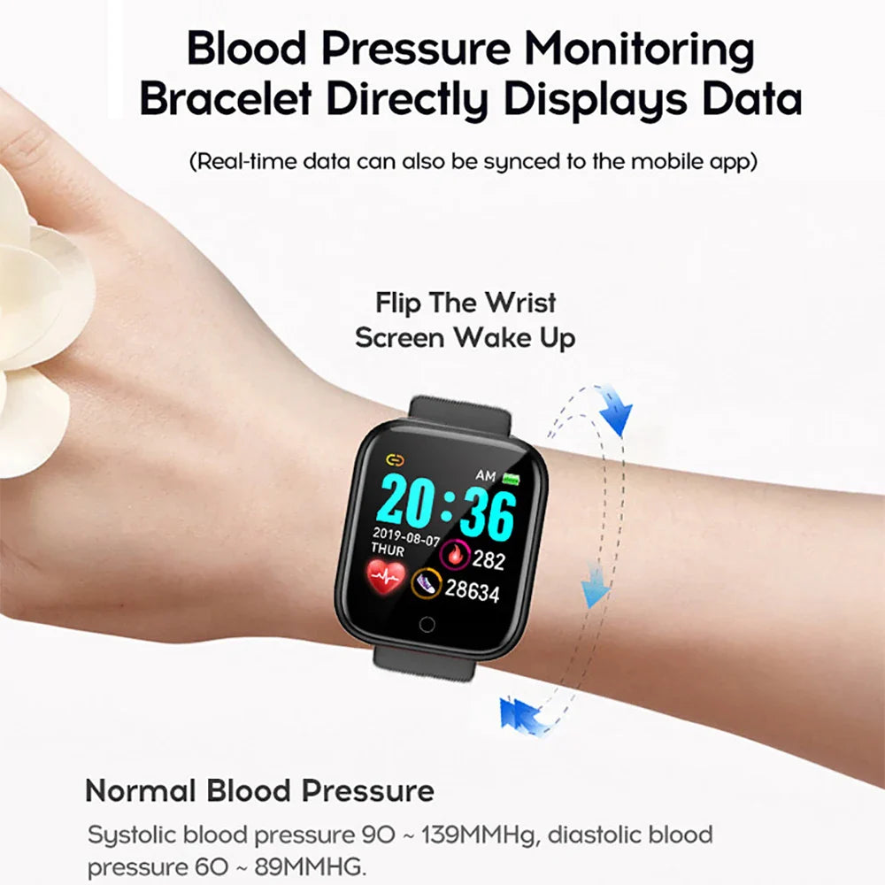 WYMECT D20 Smart Watch for Men Women | Bluetooth 5.0 Fitness Tracker with Sleep and Health Monitor