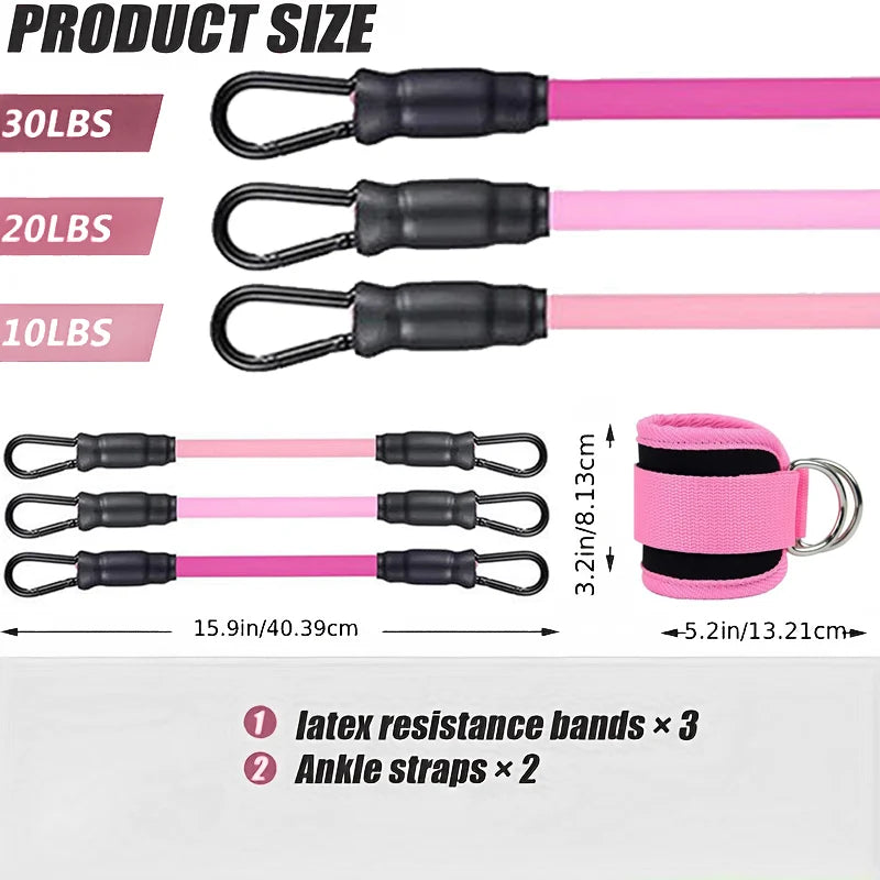 Ankle Strap Resistance Bands Workout Set