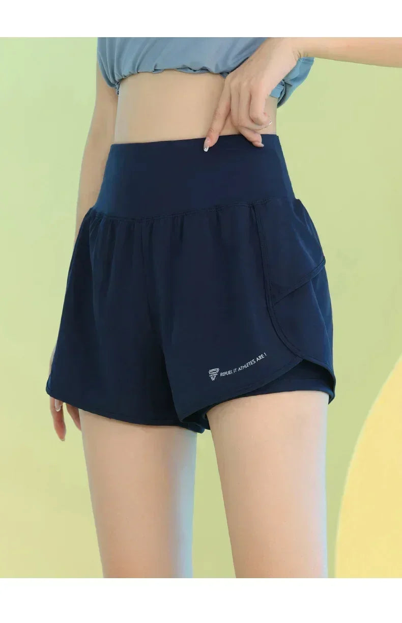 PHIGEER Women's Yoga Workout Shorts with Pocket