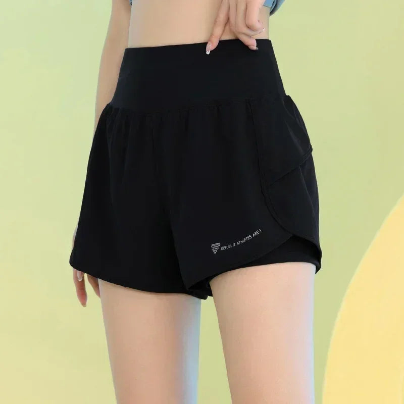 PHIGEER Women's Yoga Workout Shorts with Pocket