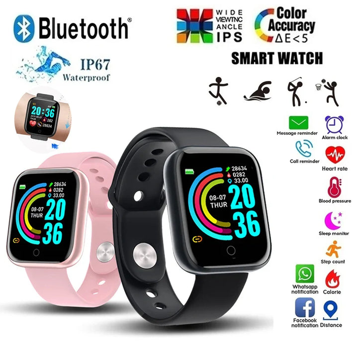 WYMECT D20 Smart Watch for Men Women | Bluetooth 5.0 Fitness Tracker with Sleep and Health Monitor