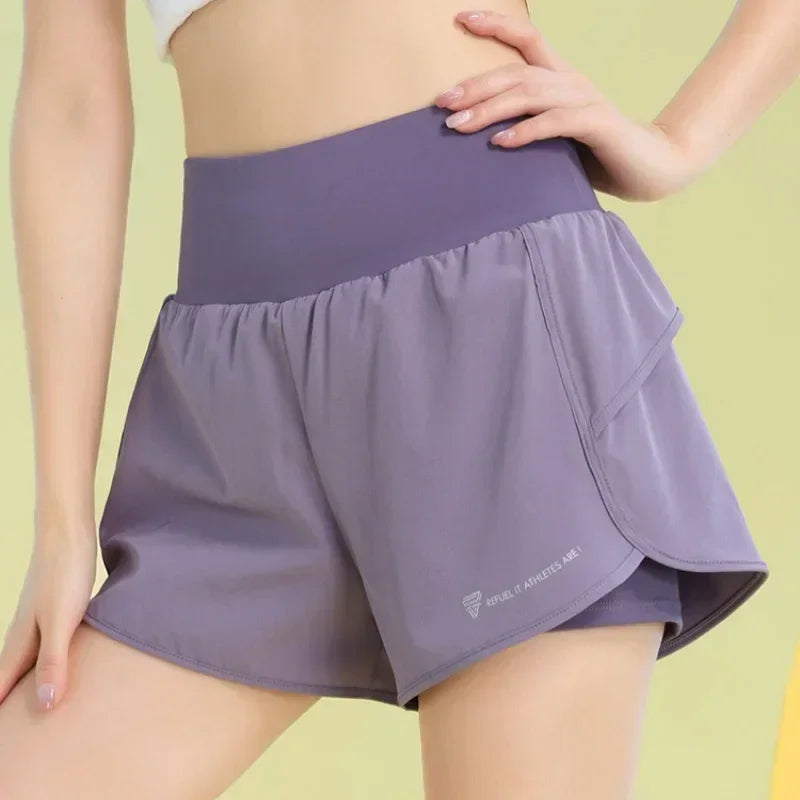 PHIGEER Women's Yoga Workout Shorts with Pocket