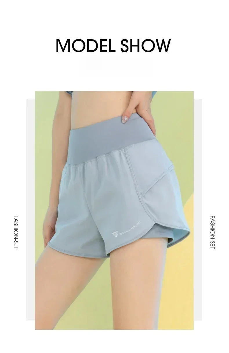 PHIGEER Women's Yoga Workout Shorts with Pocket