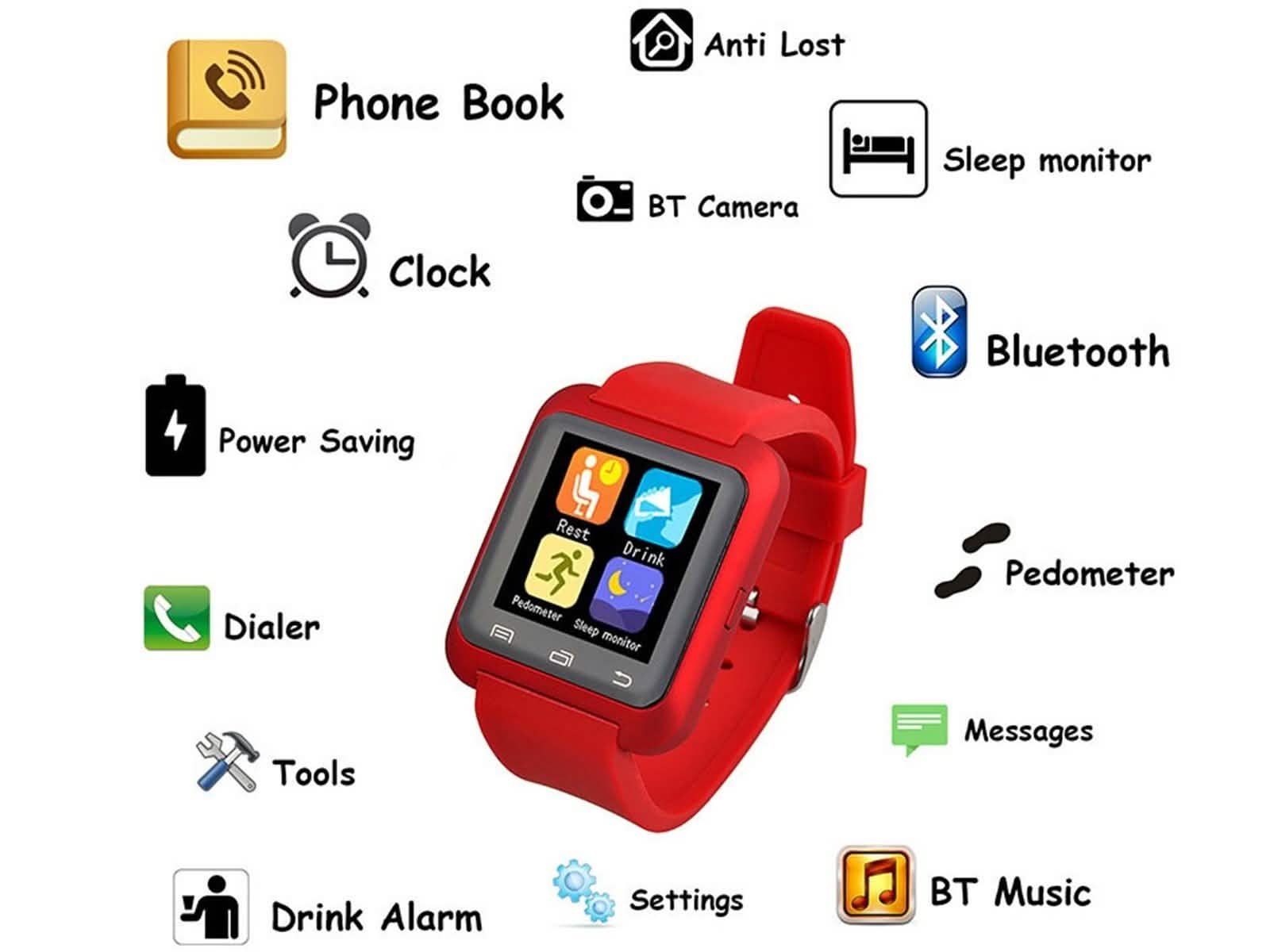 Bluetooth Smart Watch Fitness Tracker