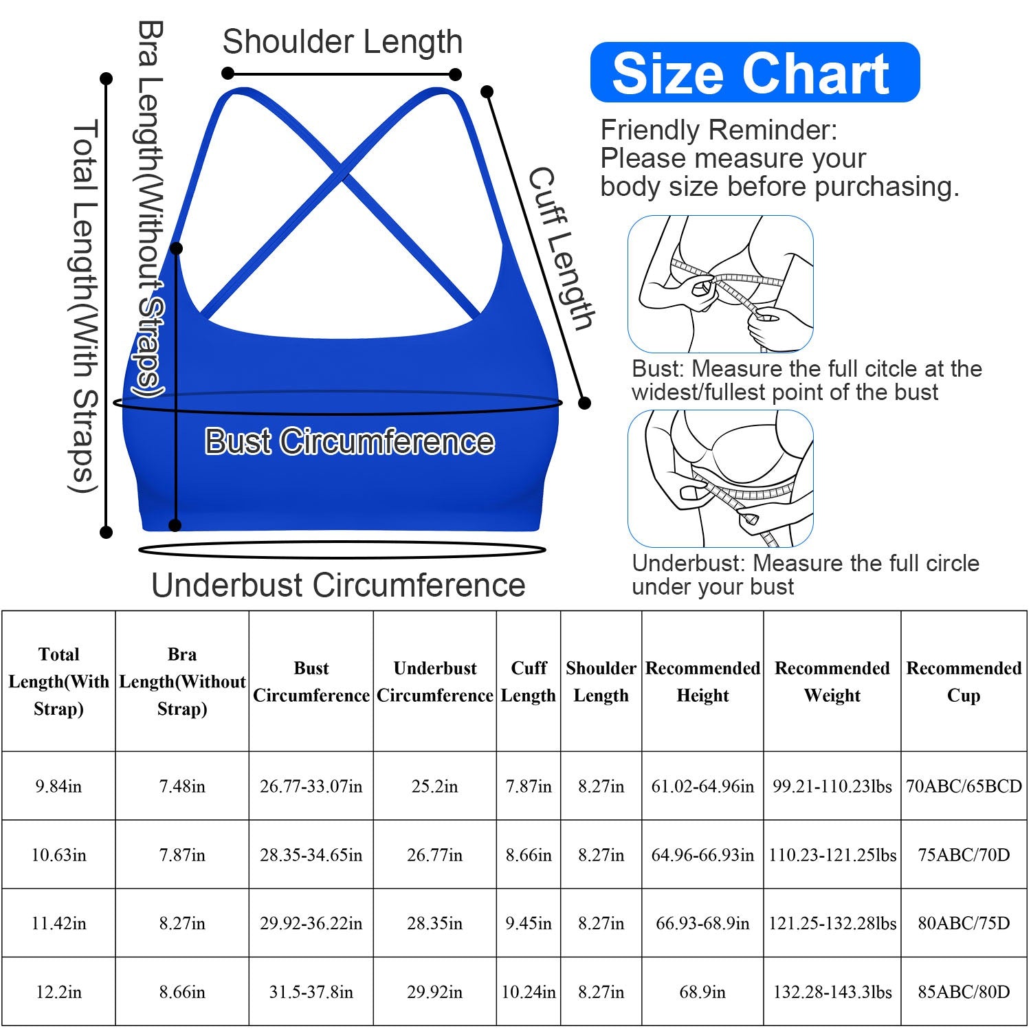 Women's Cross Back Padded Sports Bra