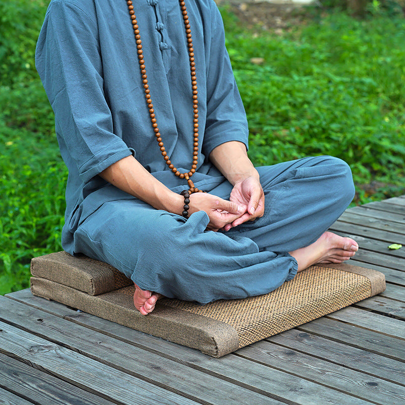 Natural Bamboo Fiber Zafu – Round Meditation Cushion for Zen Practice